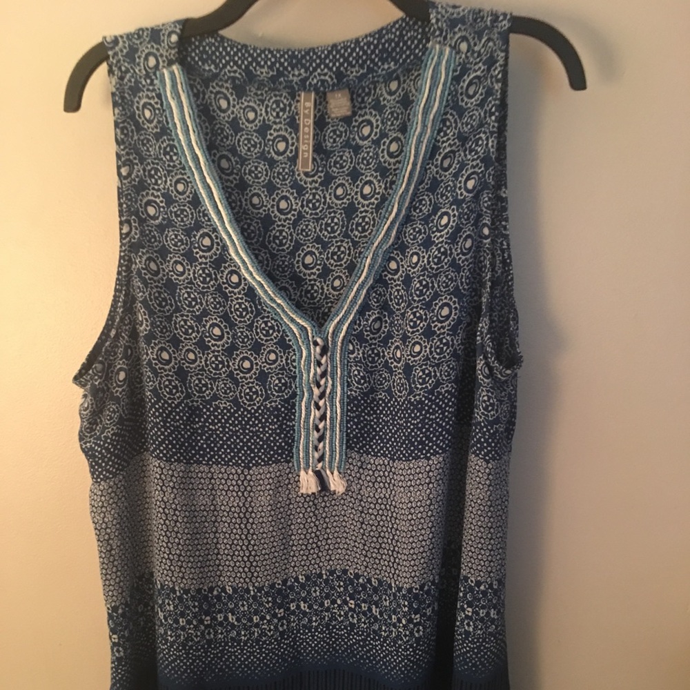 Blue Chiffon top